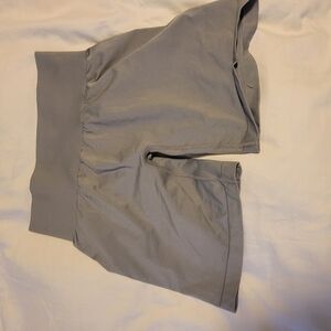 Gray High-Waisted Shorts